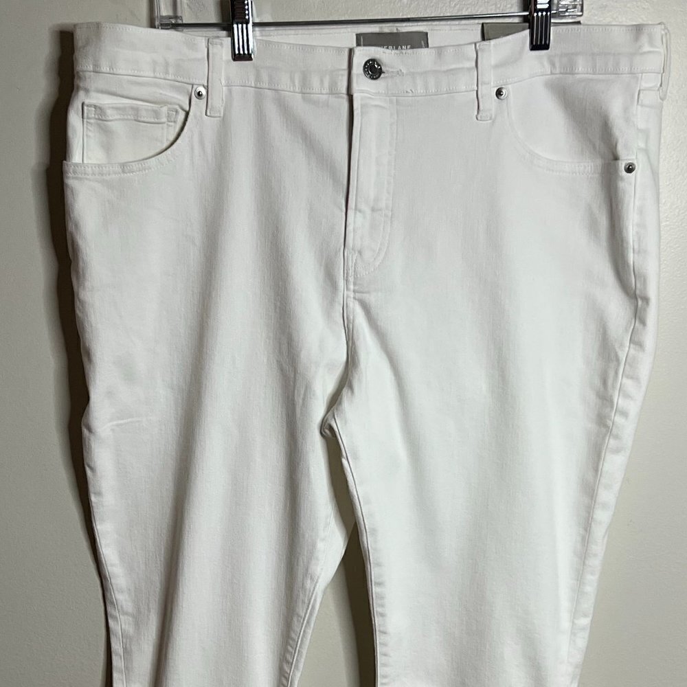 Everlane The authentic stretch mid-rise skinny white Size 35R